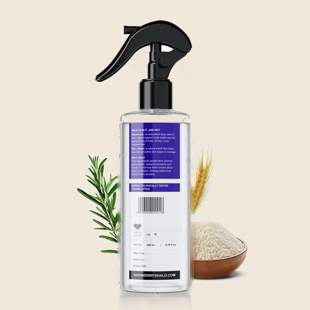 The back of the Bare Anatomy bottle, showing the ingredient list and the 200 ml mark
