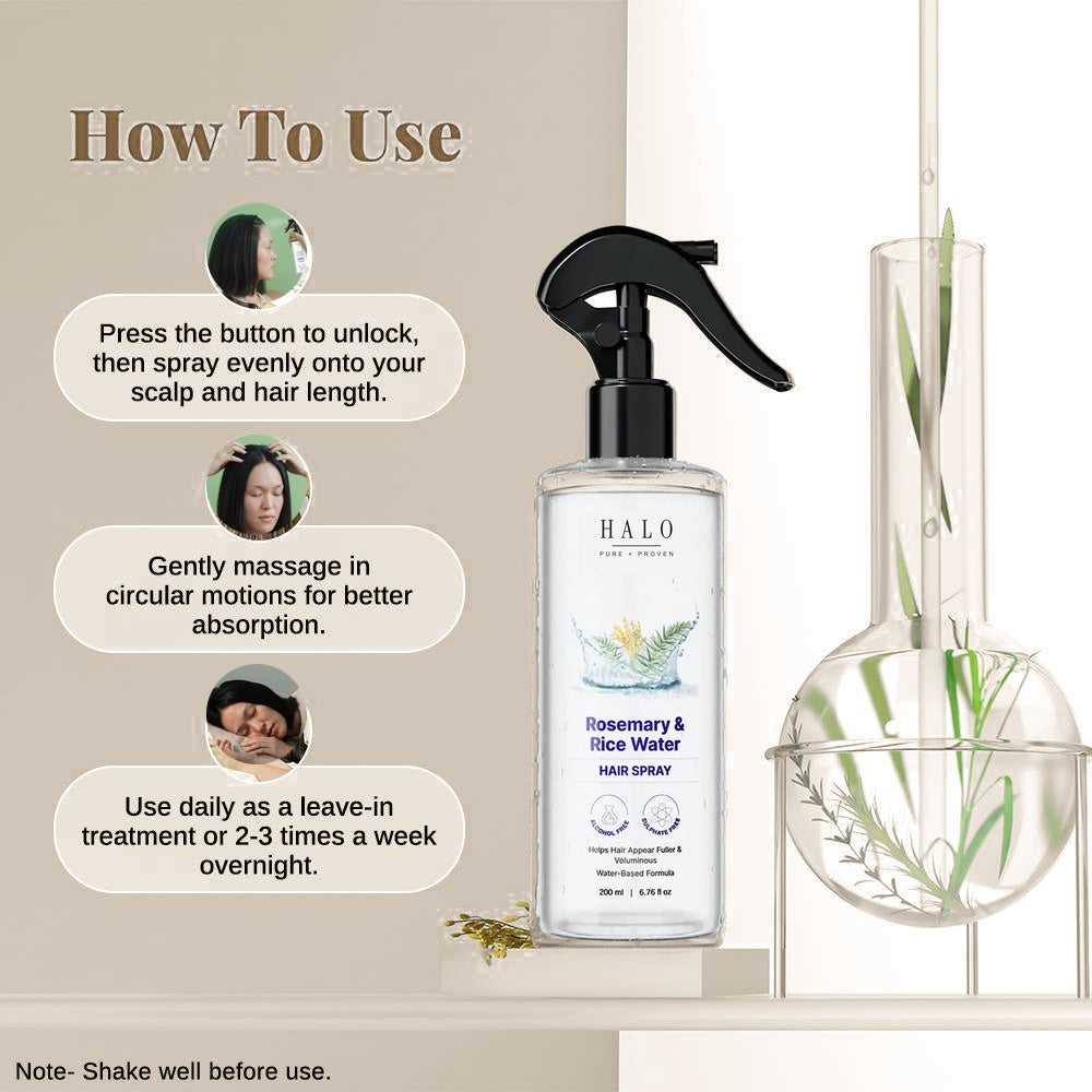 How to use Bare Anatomy: spray onto the scalp, massage in circular motions, use daily or two to three times a week overnight